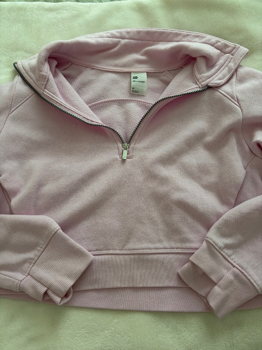 Pink Sporty Cropped Sweater